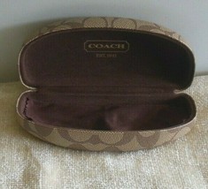 COACH Brown Sun glass Hard Shell Case With Cloth - £17.02 GBP