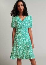 Freemans Green Floral Print Jersey Tea Dress UK 16 (fm77-10) - £44.87 GBP