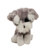 Ty Beanie Boo Whiskers Schnauser Dog Glitter Eyes Plush Animal 2015 6.5&quot; - £8.09 GBP