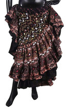 Tribal Gypsy Diva Durga 25 Yard Full Embroidered One of A Kind ATS Skirt - £120.63 GBP