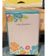 1 Pack of 20 Floral Invitations (Generic) American Greetings  *NEW* ccc1 - $8.99
