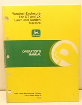 John Deere Weather Enclosure GT LX Lawn Tractor Operator Manual English &amp; French - $10.75