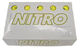 Nitro Yellow Colored White Out Golf Balls Box of 15 - £27.61 GBP