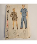 8 boys Simplicity vtg 1940s button shirt trousers pants 2 lengths sewing... - £10.65 GBP