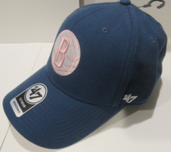 NWT NBA &#39;47 Brand MVP - Brooklyn Nets Blue One Size Fits Most Adjustable Hat - £19.90 GBP