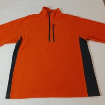 Starter RM34403 Men's Orange & Black 1/4 Zip Long Sleeve Pullover Sweatshirt M image 9