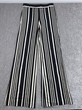 Alice + Olivia Pants Womens 6 Black White Striped Wide Leg Palazzo Side Zip - $59.39