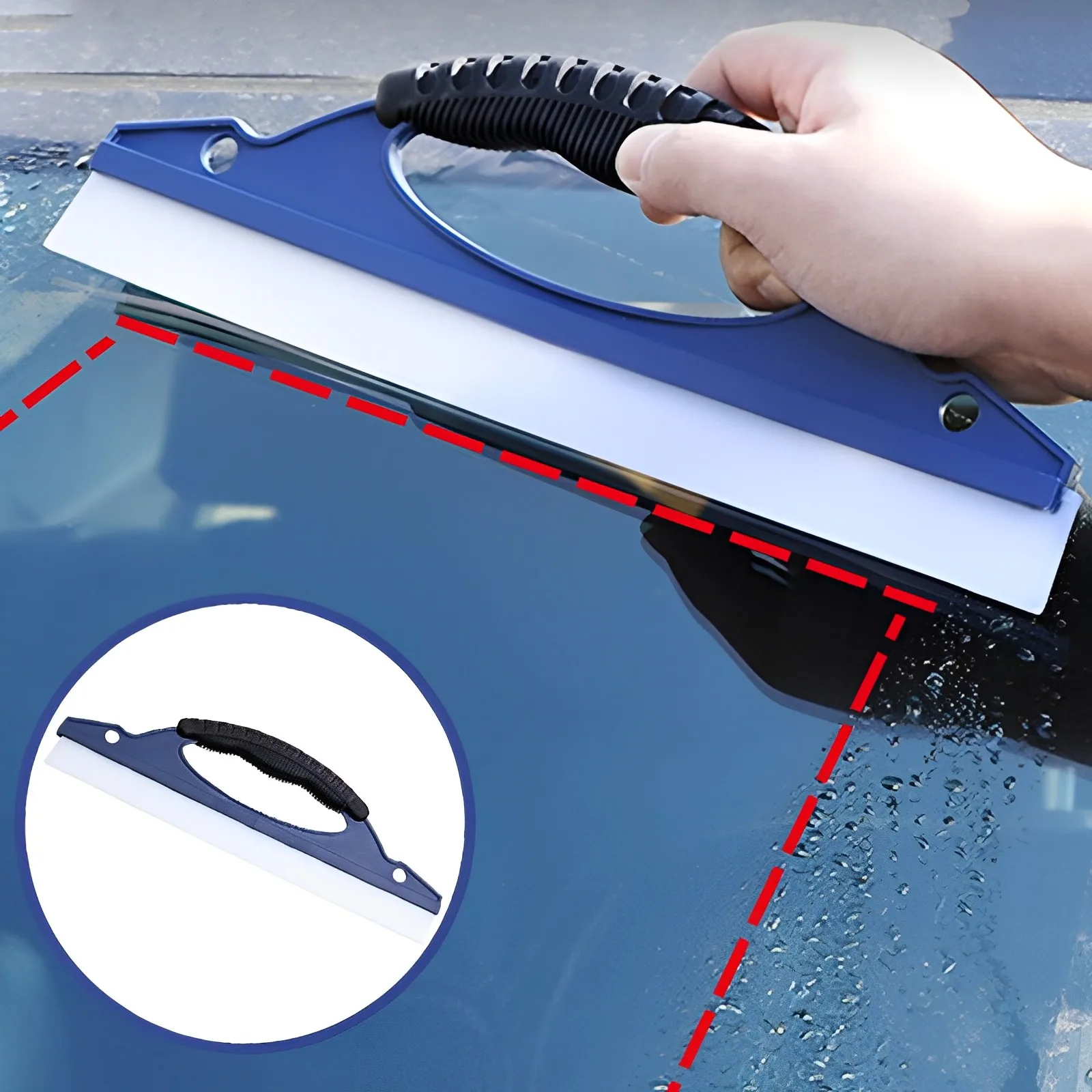 Car Window Blade Water Wiper Silicone Car Glass Window Detailing Brush Car - £9.06 GBP+