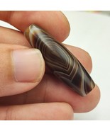 Ancienne perle d&#39;agate à bandes vintage en agate yéménite oeil naturel m... - $703.63 MXN
