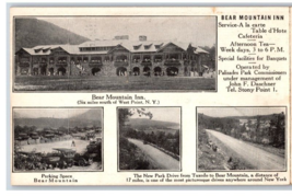 Bear Mountain Inn Folding w Map West Point New York NY UNP DB Postcard U14 - £13.06 GBP