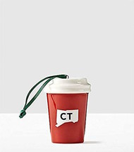 Starbucks Connecticut USA State Coffee Red Mug 2016 Christmas Ceramic Ornament - £18.96 GBP