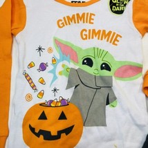 Girls Size 4 Baby Yoda Halloween Pajamas- Glow In Dark - 100% Cotton - $16.82