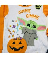 Girls Size 4 Baby Yoda Halloween Pajamas- Glow In Dark - 100% Cotton - £13.28 GBP