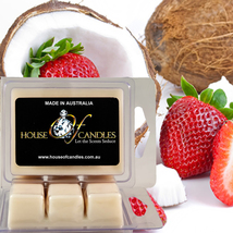 Coconut Strawberry Scented Candle Melts X Strong 80hr Clam Packs - £14.24 GBP+