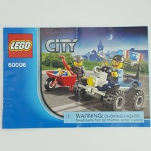 Lego City Police ATV 60006 Building Instruction Manual Replacement Part - $2.51