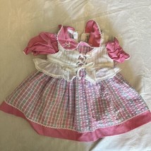 20” ADORA Baby DOLL Outfit Dress Clothes pink rose bud checker vgc READ - $23.76