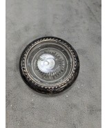 Vintage Leonard Crystal &amp; Silverplated Drink Coaster - $10.38