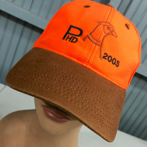 Pheasant Hunting Eureka South Dakota Safety Orange Strapback Baseball Cap Hat - £12.42 GBP