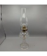 Vintage Oil Kerosene Lamp Clear Glass 15-1/2” To Top Of Collar Prepping ... - $300.87 MXN