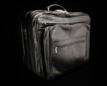 Leather Briefcase Traveler with wheels Measures 19 &quot; W x 16&quot; H x 10&quot; W New - $195.00