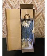 Brinn&#39;s 1989 Unboxed Porcelain Girl Doll in Blue Dress [Item 420] - $4.00