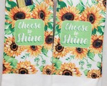Set of 2 Same Microfiber Kitchen Towels (15&quot;x25&quot;) SUNFLOWERS,CHOOSE TO S... - £7.75 GBP