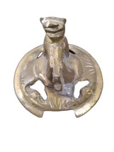 Vtg Signed Brass Foo Dog China Incense Burner Urn 4.5" Chinese Marked Seal image 2
