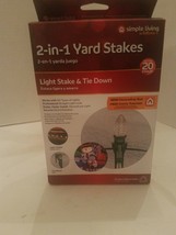 2-in-1 Yard Stakes Light Stake &amp; Tie Down - £12.46 GBP