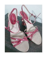 Markon Velma Women&#39;s 9M Red Wedge Heel Strappy Sandals and Sling back w/... - $24.30