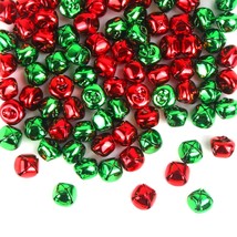 100 Pieces Red Green Jingle Bells 4/5Inch Craft Bell Bulk For Christmas ... - £12.73 GBP