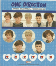 ONE DIRECTION 12 stickers 2012 OFFICIAL merchandise LARGE STICKER SHEET ... - $6.11