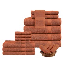 Cotton Bath Towels For Bathroom Set-18 Pc Bathroom Towels Set-4 Bathroom... - £80.09 GBP