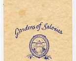 Gardens of Salonica Menu Greek Cafe &amp; Deli Fifth St NE Minneapolis Minne... - £14.98 GBP