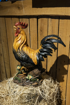 Rooster Standing Resin Garden Statue, Garden Decoration, Home Decor Farm... - $101.99