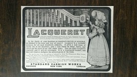 Vintage 1904 Lacqueret Standard Varnish Works Company Original Ad - 721 - $6.64