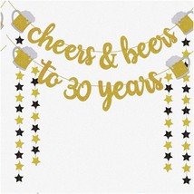 Sparkling Milestone Celebration: 30 Years of Love and Laughter - Glittery Gold B - £21.40 GBP