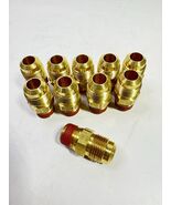10-Parker Brass Hex Fitting Adapter 1/2&quot; SAE 45 Degree Flare X 3/8&quot; Male... - $33.50