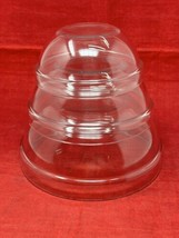 3 Arcoroc France Vintage Classique Clear Glass Nesting Mixing Bowl Set - £23.70 GBP