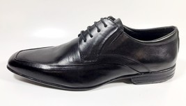 Sarreti Men&#39;s Moc Toe Oxford Leather Shoes 17488, Black - Size 11 - $59.43