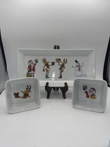 ASHLEY COOPER HOLIDAY MAGIC CHRISTMAS  14&quot; tray with 2 matching 5” bowls - $26.73