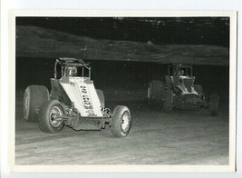 Bubby Jones #1 &amp; Mike Spencer #21 CRA Sprint Car Photo 5&quot;x7&quot; In Turn Ascot Park - £17.72 GBP