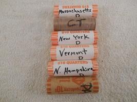 6 Different Uncirculated State Quarters Rolls. ( 240 Coins ) - £93.99 GBP