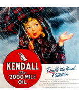 1947 Kendall Motor Oil Advertisement Gasoline &amp; Oil 2000 Mile Protection... - $29.99