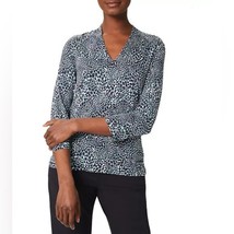 Hobbs London Aimee Printed Top in Blue Multi Size XL - $34.55