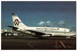 America West Airlines 737 Postcard 1980s - £5.81 GBP