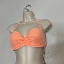 Shade Shop Sz 34 B Swim Suit Top Padded Peach Textured - $10.89