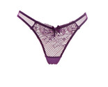 L&#39;AGENT BY AGENT PROVOCATEUR Womens Thongs Lace Elegant Purple Size S - £15.33 GBP