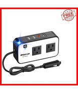 Compact 200W Car Inverter, 2 AC Outlets &amp; 4 USB Ports for Ultimate Conve... - $655.34 MXN