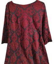 ivanka trump dress Womens Sz 12 Red Floral Poly cotton - £11.47 GBP