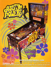 Austin Powers Pinball FLYER Original 2001  Groovy Yeah Baby Mike Myers Unused  - $23.75